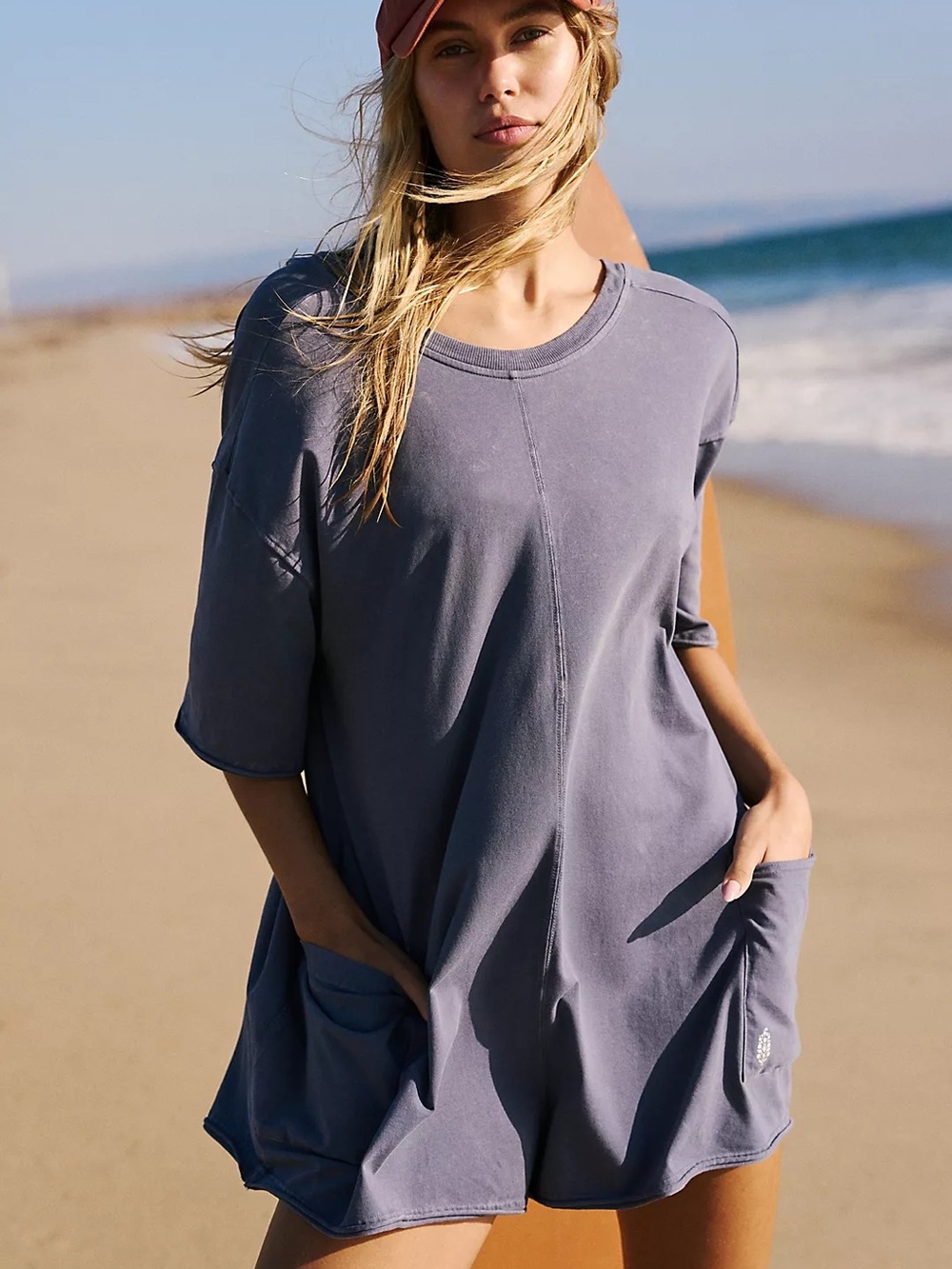 Free People Hot Shot Tee Romper - Picture 3 of 4
